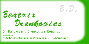beatrix drenkovics business card